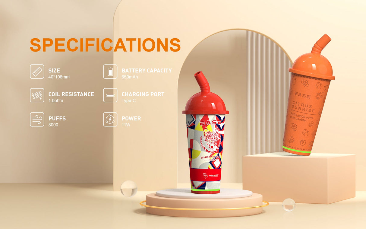 Snowwolf Ease 8000 Rechargeable Disposable 8000 Puffs