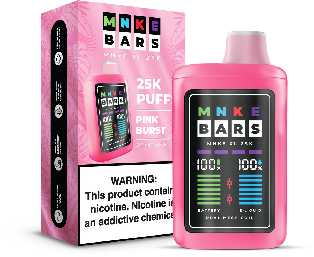 MNKE Bars XL 25K Puff Disposable Device – 25,000 Puffs