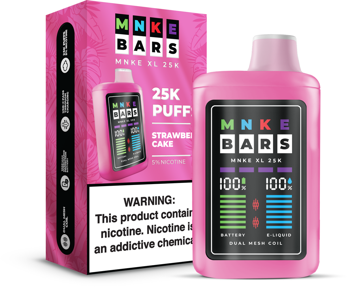 MNKE Bars XL 25K Puff Disposable Device – 25,000 Puffs
