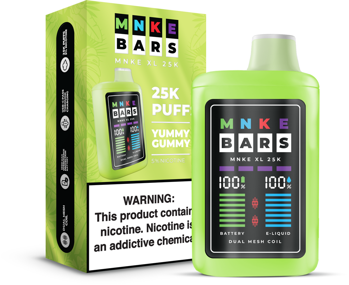 MNKE Bars XL 25K Puff Disposable Device – 25,000 Puffs
