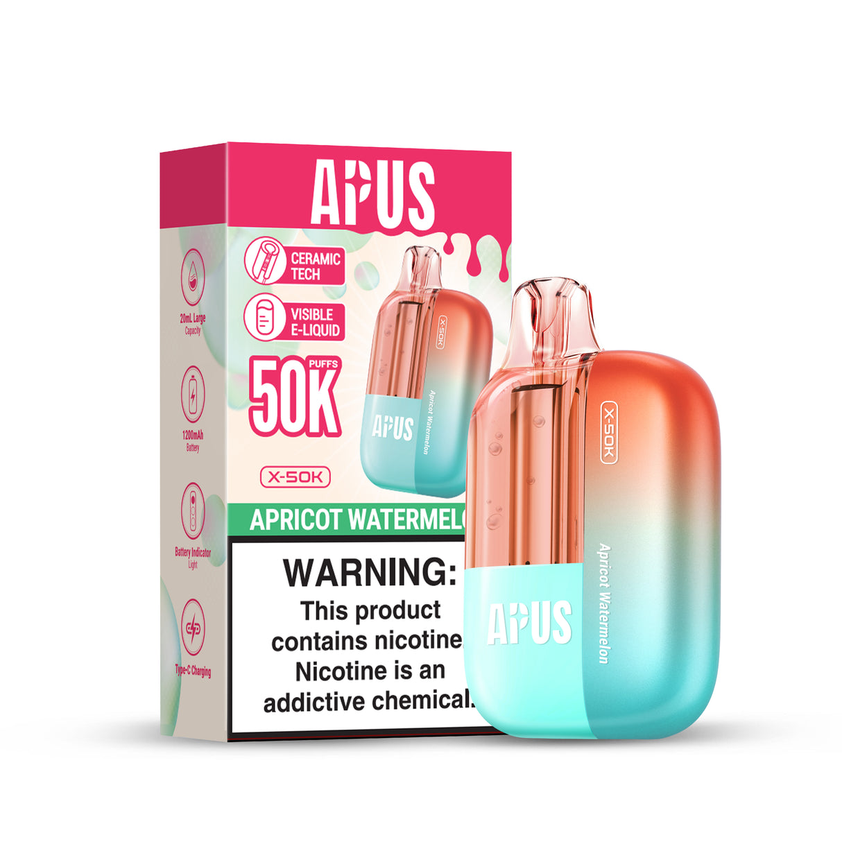 APUS X-50K Disposable Device - 50,000 Puffs