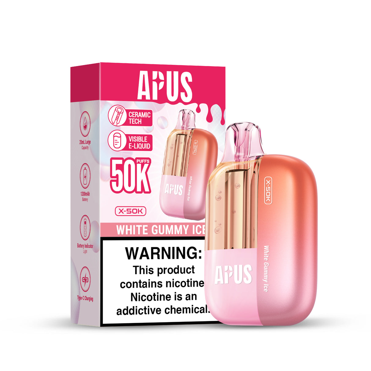 APUS X-50K Disposable Device - 50,000 Puffs