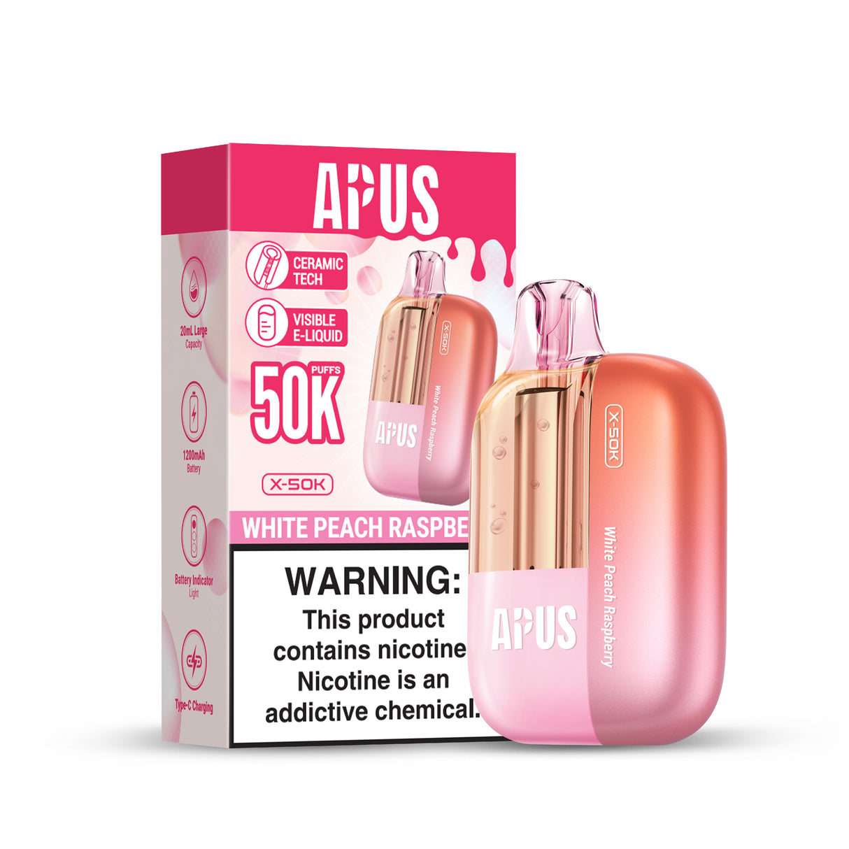 APUS X-50K Disposable Device - 50,000 Puffs