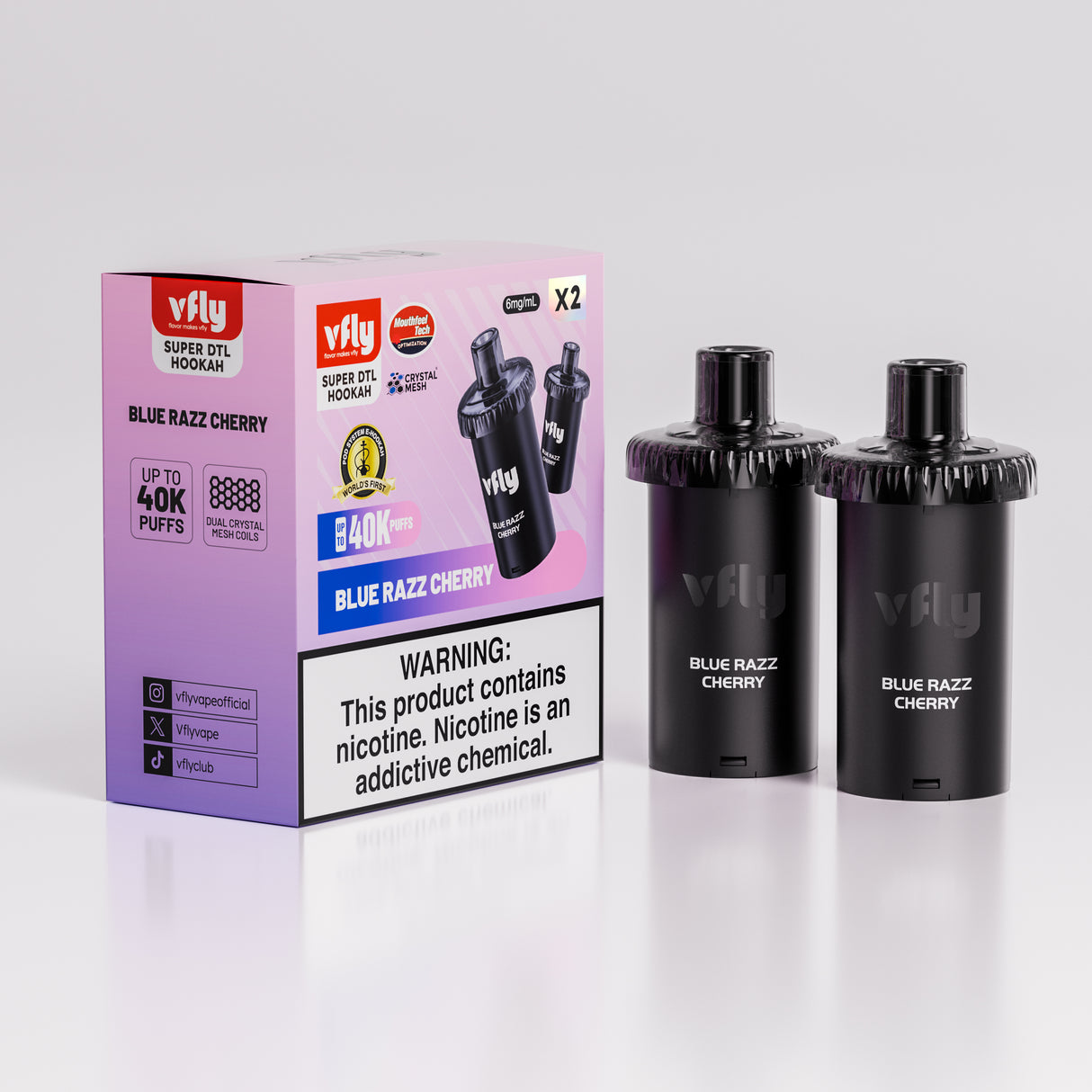 VFLY Super DTL Hookah 40K Disposable E-Hookah POD - 40000 Puffs (2 Count)