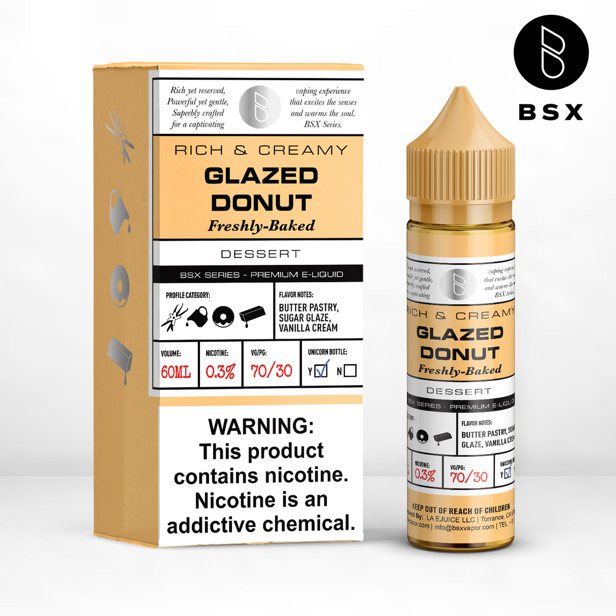 BSX Vapor BSX Series - Glazed Donut - 60ML E-Liquid