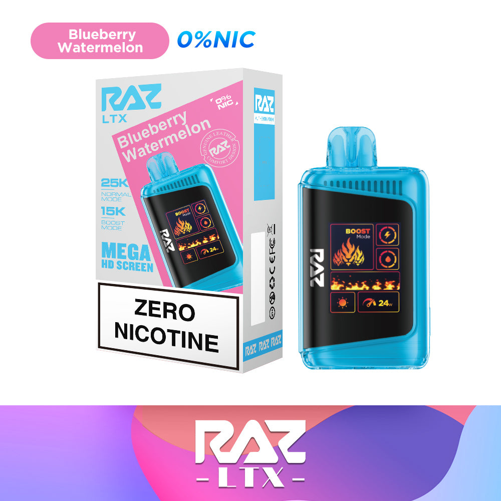 RAZ LTX 25K Zero Nicotine Disposable Device – 25,000 Puffs