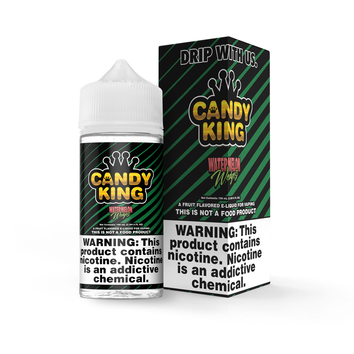 100ML CANDY KING Watermelon Wedges bottle with sour watermelon gummy candy flavor