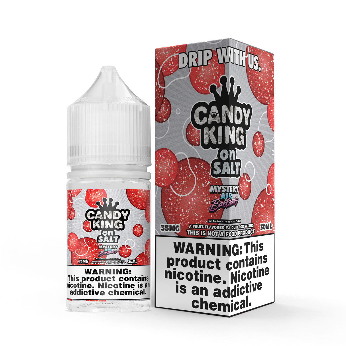 30ML CANDY KING on SALT Mystery Air Balloons bottle with mystery fruit candy flavor