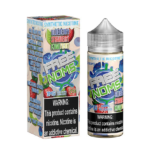 120ML Free Noms Blueberry Strawberry Kiwi Yogurt bottle with creamy yogurt, strawberry, and blueberry flavors