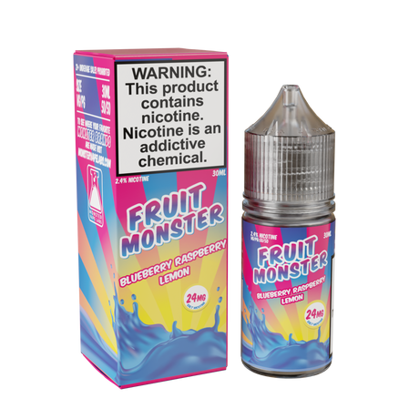 30ML Fruit Monster Salt – Blueberry Raspberry Lemon bottle with blue raspberry, lemon, and berry flavor