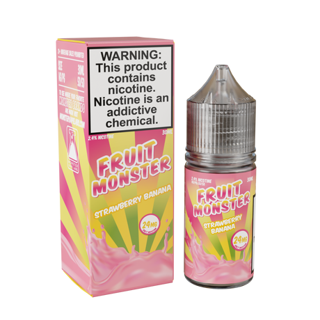 30ML Fruit Monster Salt – Strawberry Banana bottle with strawberry and banana flavor