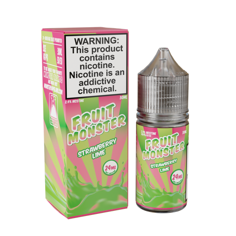 30ML Fruit Monster Salt – Strawberry Lime bottle featuring strawberry and lime flavor