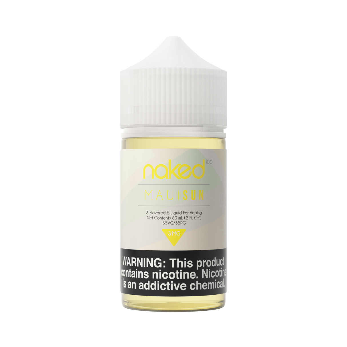 60ML Naked 100 MAUI SUN bottle with pineapple, orange, and tangerine citrus blend