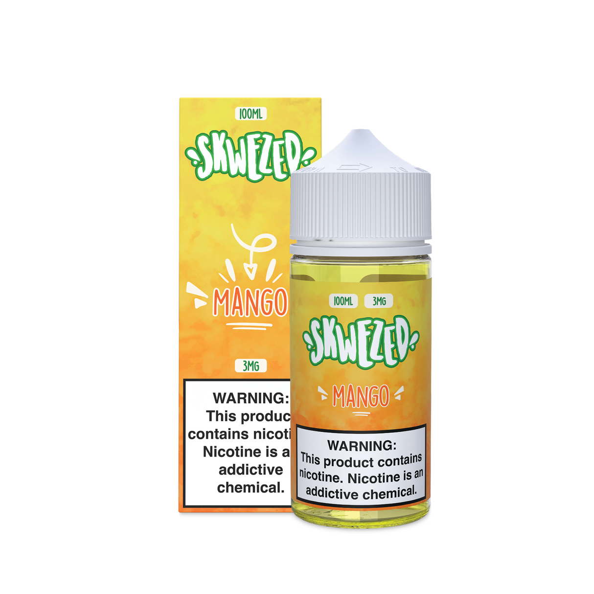 SKWEZED Mang Tang Mango 100ML e-liquid with sweet tropical ripe mango flavor profile.