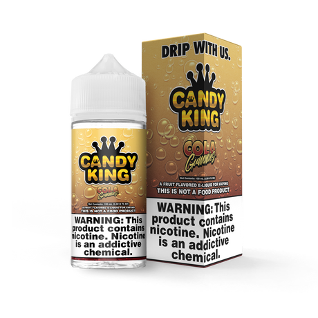 Candy King Cola Gummies 100mL e-liquid bottle featuring a tangy, sweet cola gummy candy flavor profile.