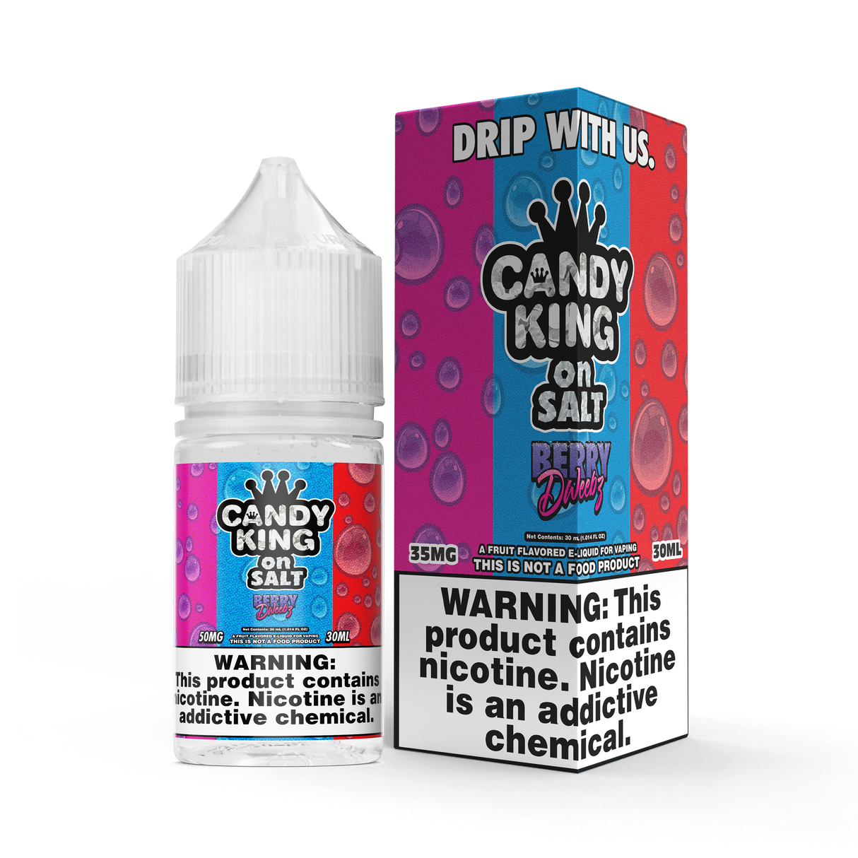 CANDY KING on SALT – Berry Dweebz 30ML Bottle – Fruity Sour Hard Candy Nic Salt Vape Juice