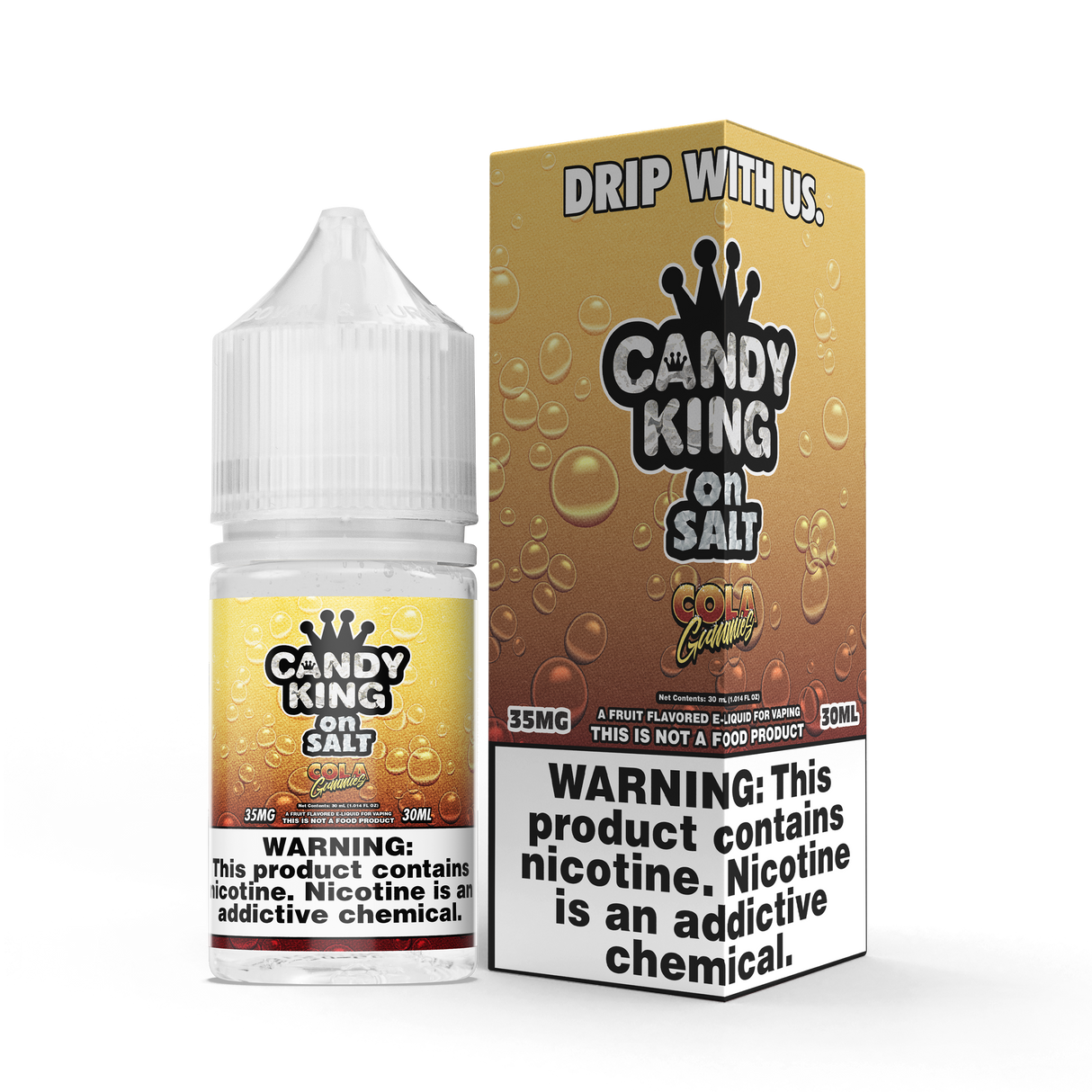 CANDY KING on SALT – Cola Gummies 30ML Bottle – Cola Soda Candy Nicotine Salt Vape Juice