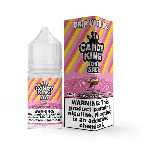 CANDY KING on SALT – Pink Lemonade Strips 30ML Bottle – Sweet & Tart Citrus Nic Salt Vape Juice