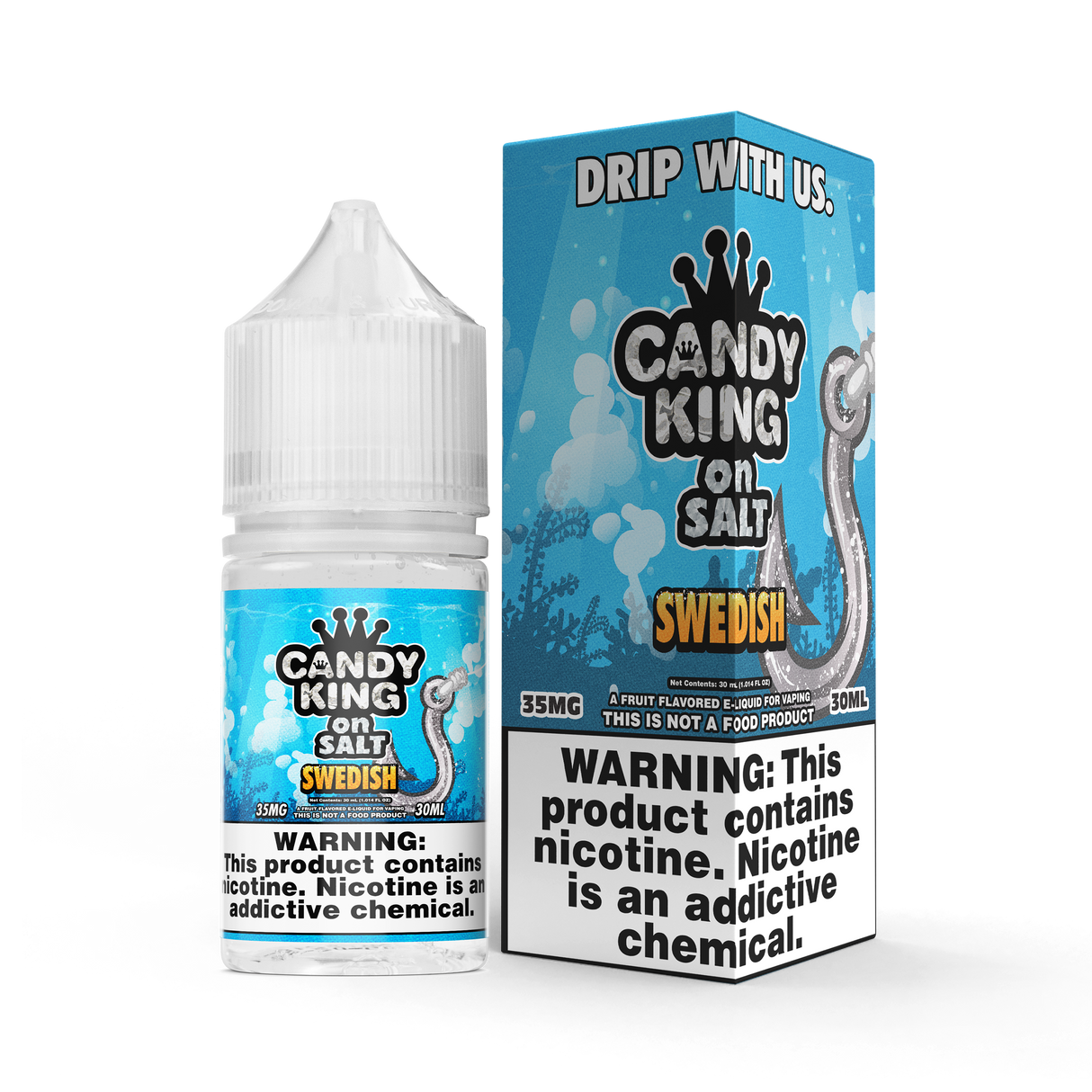 CANDY KING on SALT – Swedish 30ML Bottle – Strawberry Candy Nic Salt Vape Juice