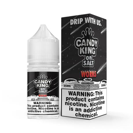 CANDY KING on SALT – Worms 30ML Bottle – Sour Gummy Candy Nic Salt E-Liquid