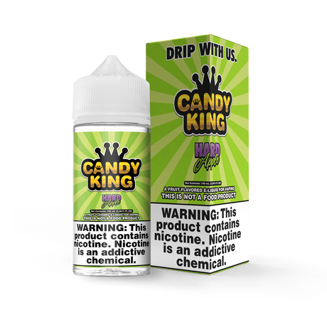Candy King Hard Apple 100mL e-liquid bottle featuring a tangy green apple hard candy flavor profile.