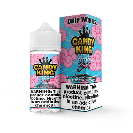 Candy King Cotton Candy 100ML E-Liquid – Sweet & Fluffy Fairground Flavor