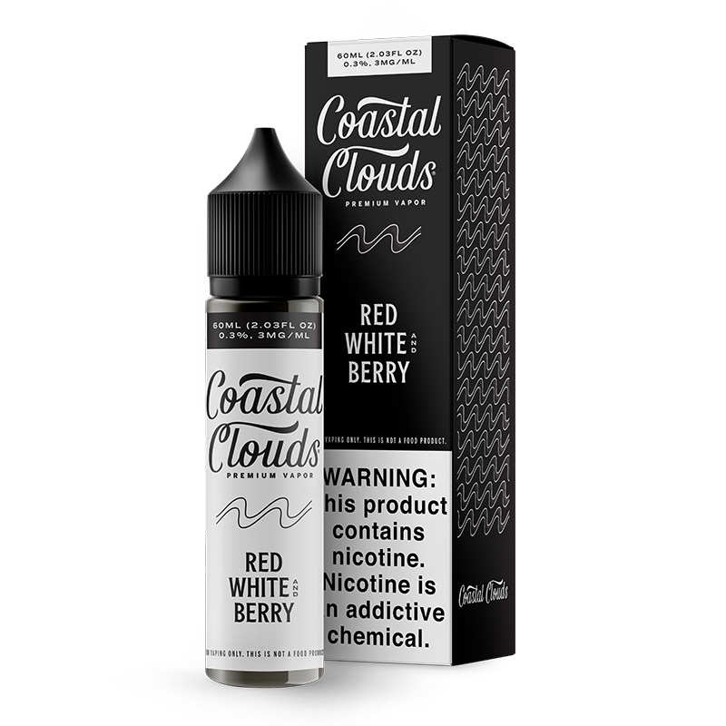 Coastal Clouds Red White and Berry 60ML – Cherry Citrus Blue Raspberry Vape Juice