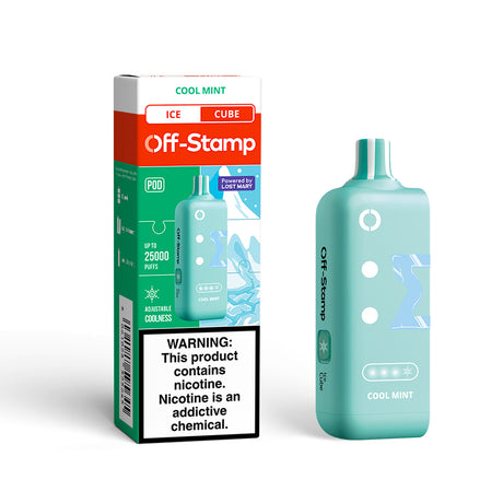 ⭐️TEXAS COMPLIANT ⭐️ | Off-Stamp X-CUBE Ice Cube 25K Disposable POD Powered By LOST MARY – 25000 Puffs