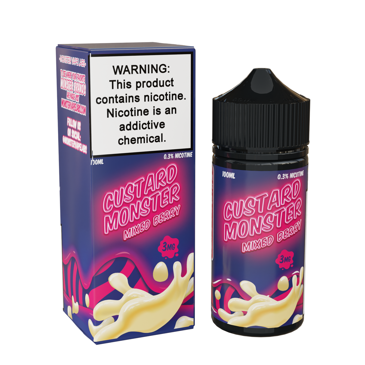 Custard Monster Mixed Berry E-Liquid 100mL Bottle