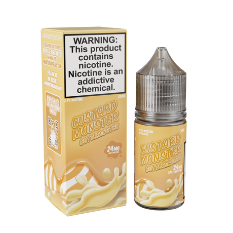 Custard Monster Salt – Butterscotch 30ML Bottle – Butterscotch Custard Nicotine Salt Vape Juice