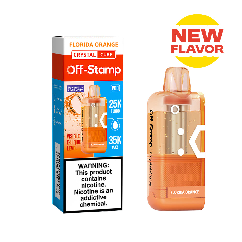 ⭐️TEXAS COMPLIANT ⭐️ | Off-Stamp X-CUBE "Crystal Cube" 35K Disposable POD – 35,000 Puffs