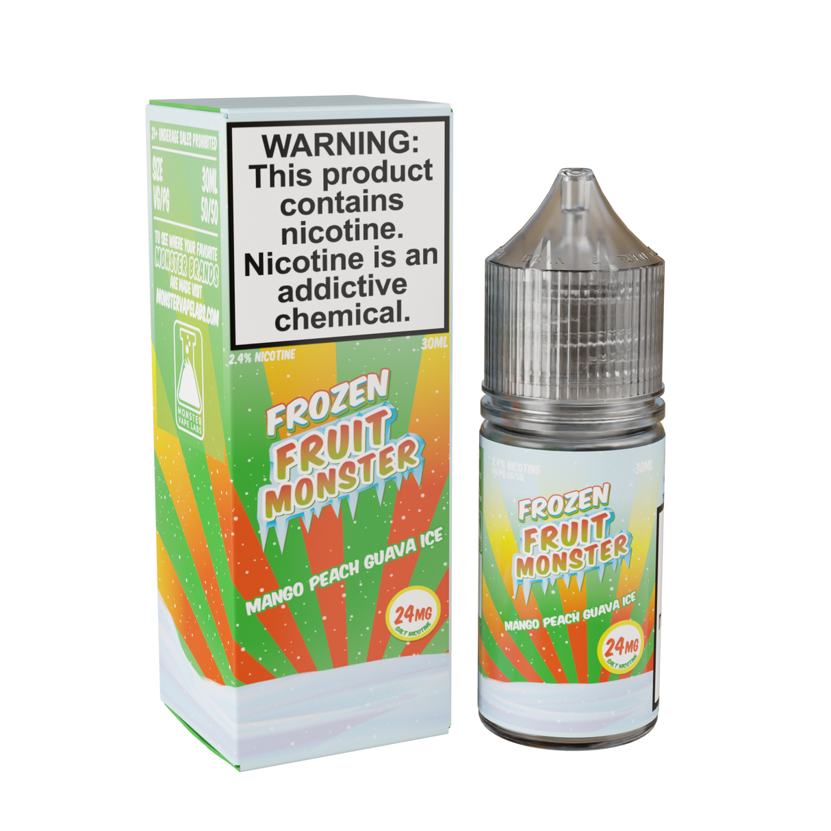 Frozen Fruit Monster Mango Peach Guava Ice 30ML – Tropical Menthol Nic Salt E-Liquid