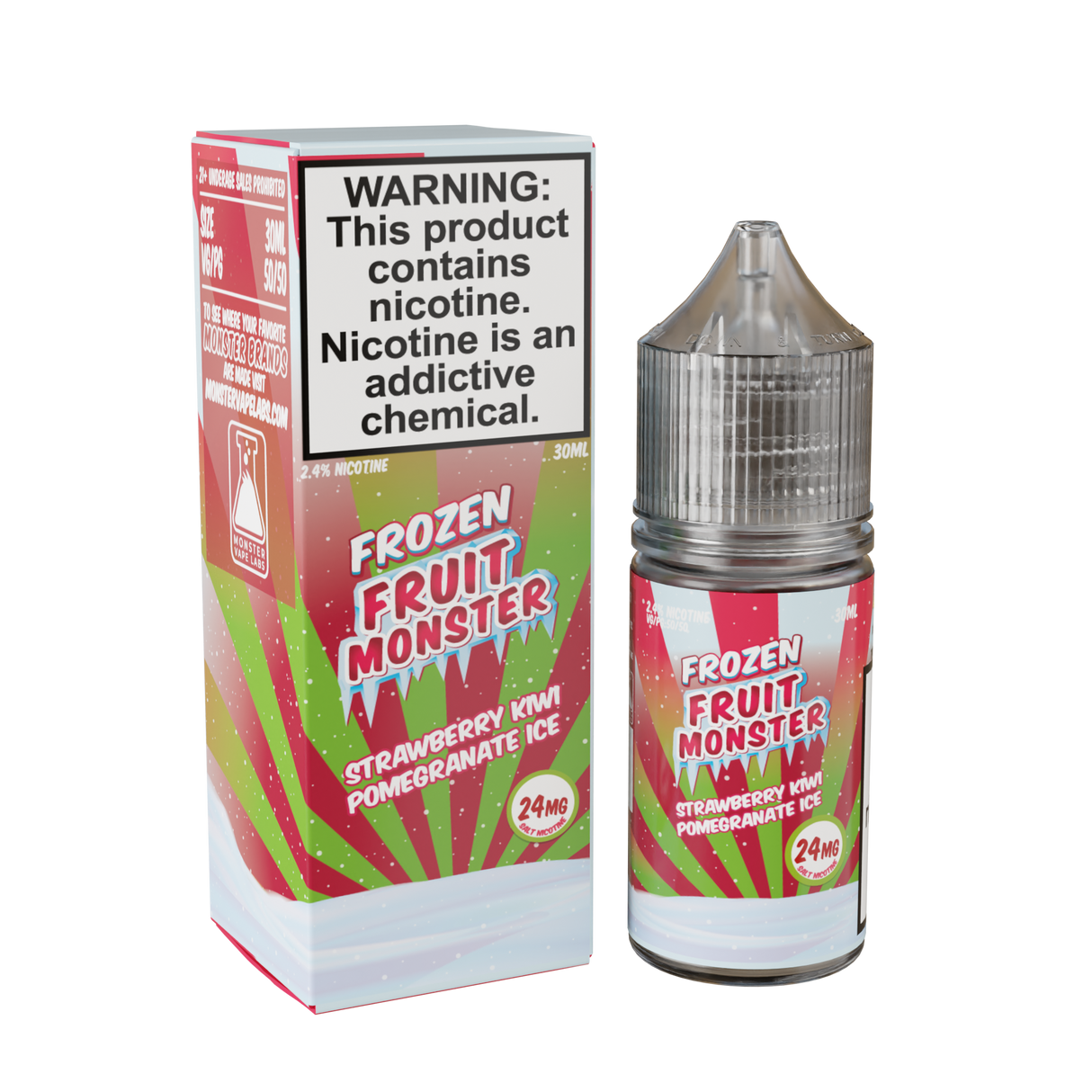 Frozen Fruit Monster Strawberry Kiwi Pomegranate Ice 30ML – Fruity Menthol Nic Salt E-Liquid