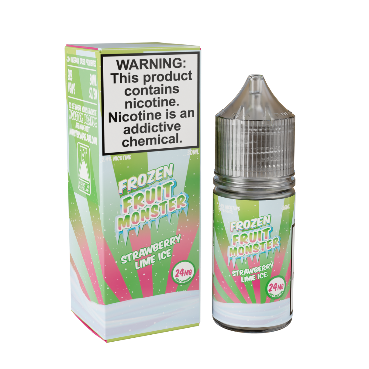 Frozen Fruit Monster Strawberry Lime Ice 30ML – Strawberry Citrus Menthol Nic Salt E-Liquid
