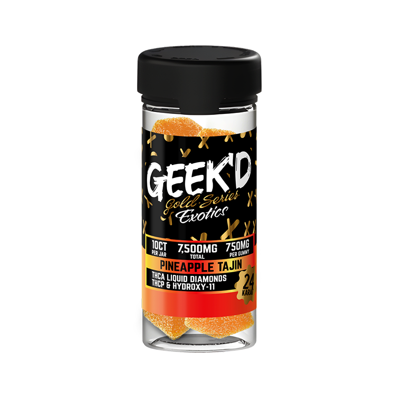 GEEK'D 24K Gold Series Exotics Gummies 7500MG - 10 Count