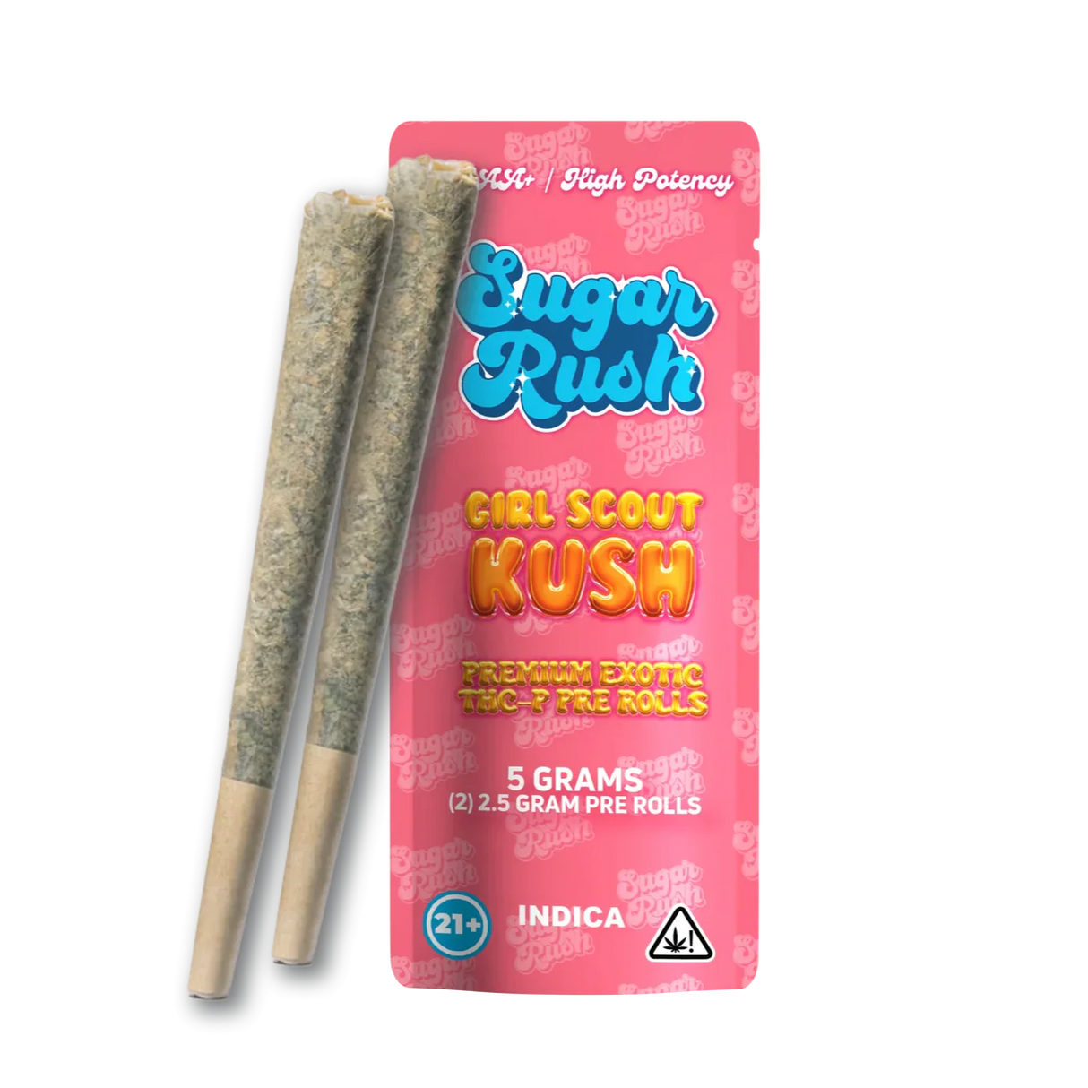 Sugar Rush Premium Exotic THC-P 5g Pre Rolls - 2 Count