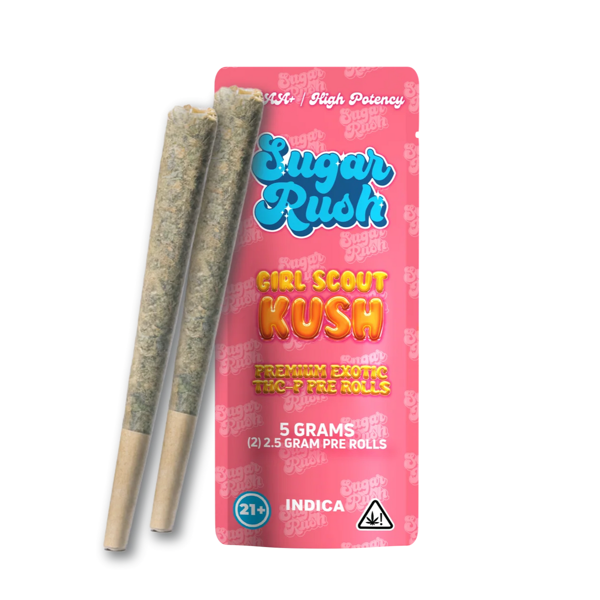 Sugar Rush Premium Exotic THC-P 5g Pre Rolls - 2 Count