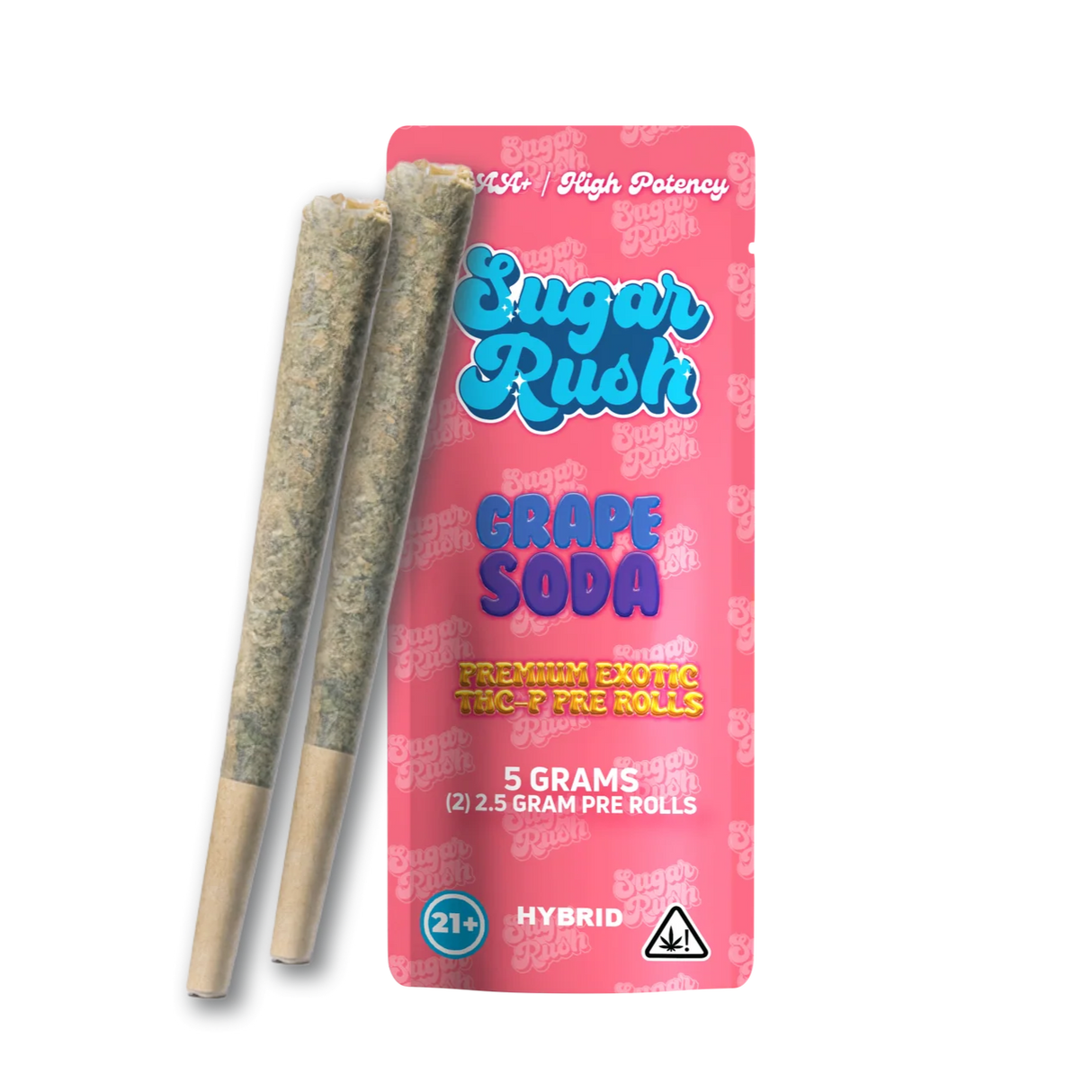 Sugar Rush Premium Exotic THC-P 5g Pre Rolls - 2 Count