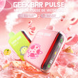 Geek Bar Pulse 15K Disposable Device with 15,000 puffs, dual power modes, and display screen.
