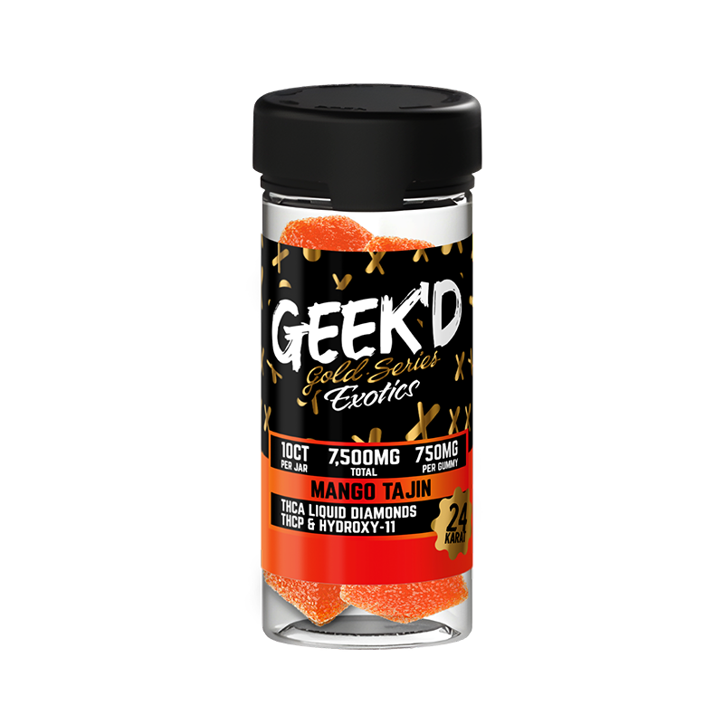 GEEK'D 24K Gold Series Exotics Gummies 7500MG - 10 Count
