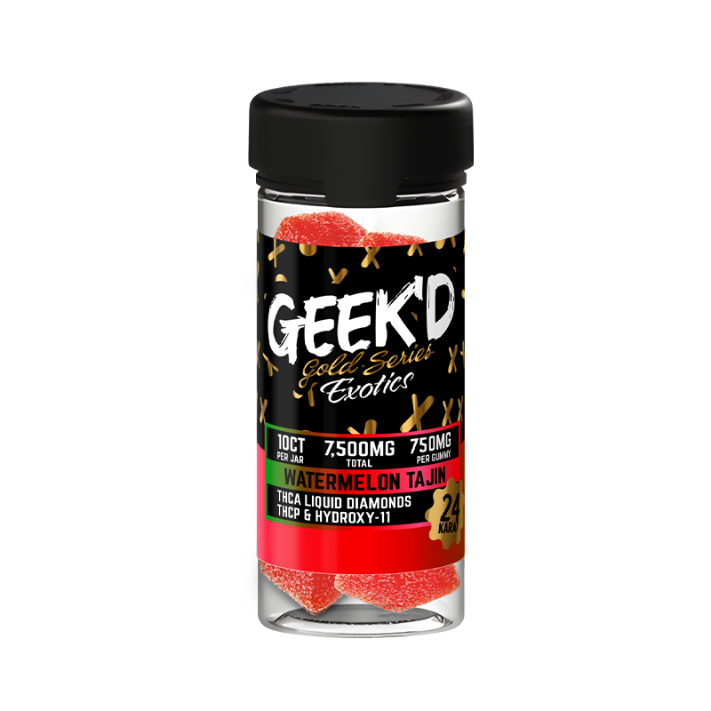 GEEK'D 24K Gold Series Exotics Gummies 7500MG - 10 Count