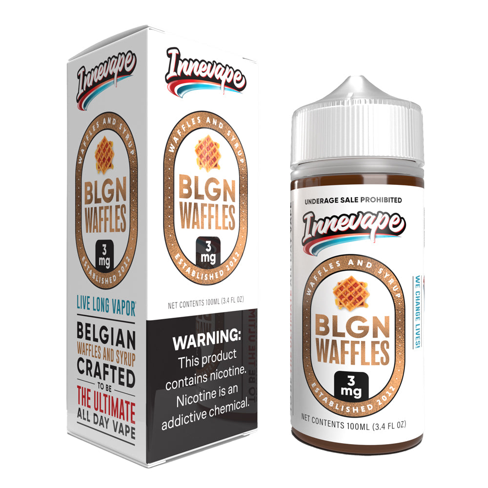 Innevape BLGN Waffles 100ML – Belgian Waffles and Syrup Dessert Vape Juice
