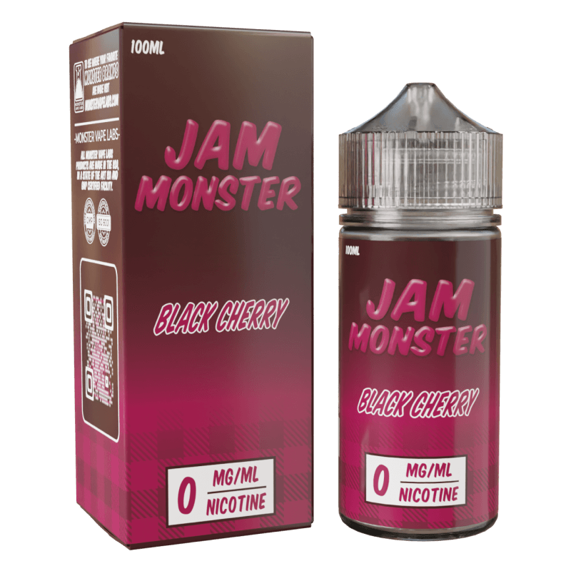 Jam Monster - Black Cherry – 100mL e-liquid featuring black cherry jam, butter, and toast flavor for smooth, bold clouds.