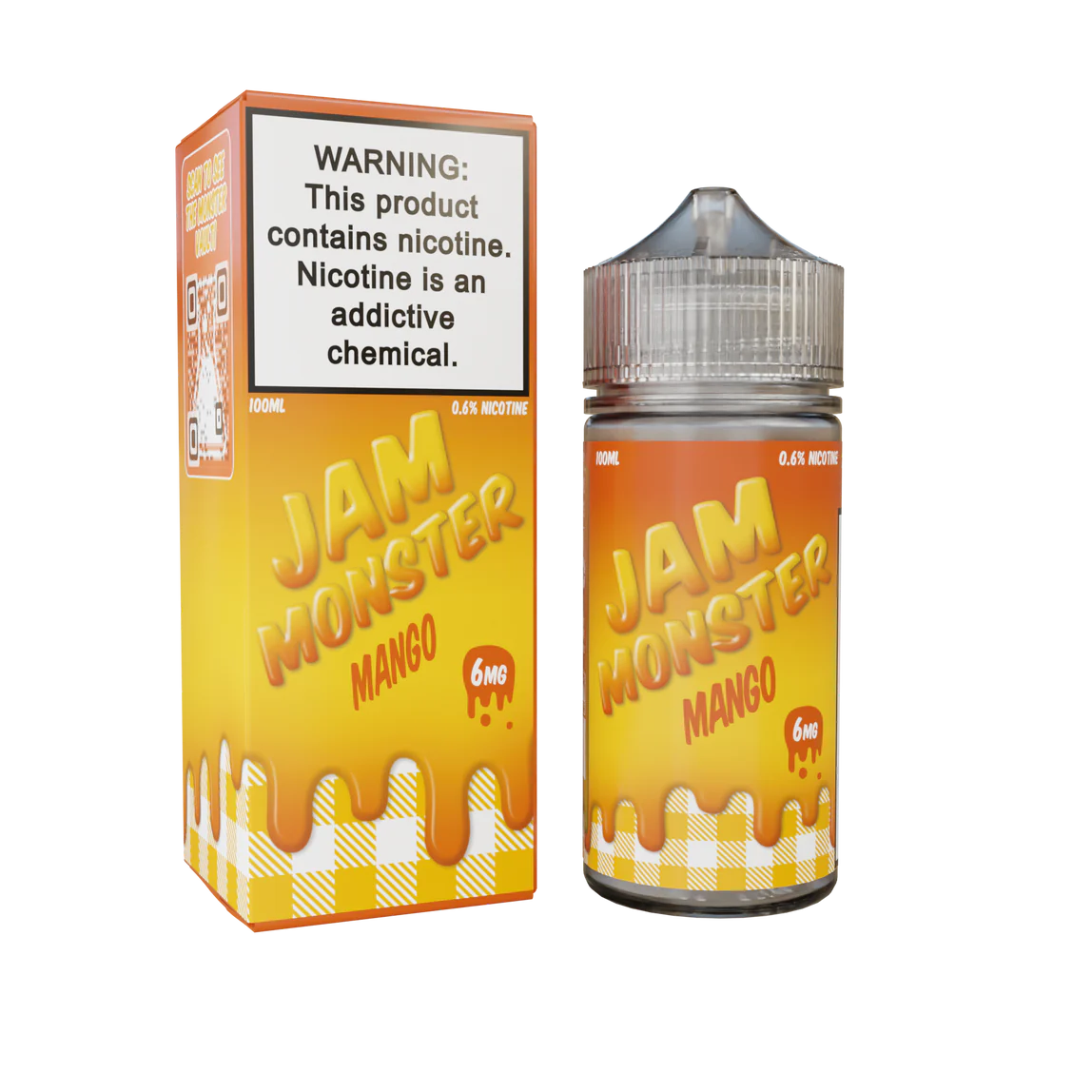 Jam Monster - Mango – 100mL e-liquid with mango jam, butter, and toast flavor for bold clouds.