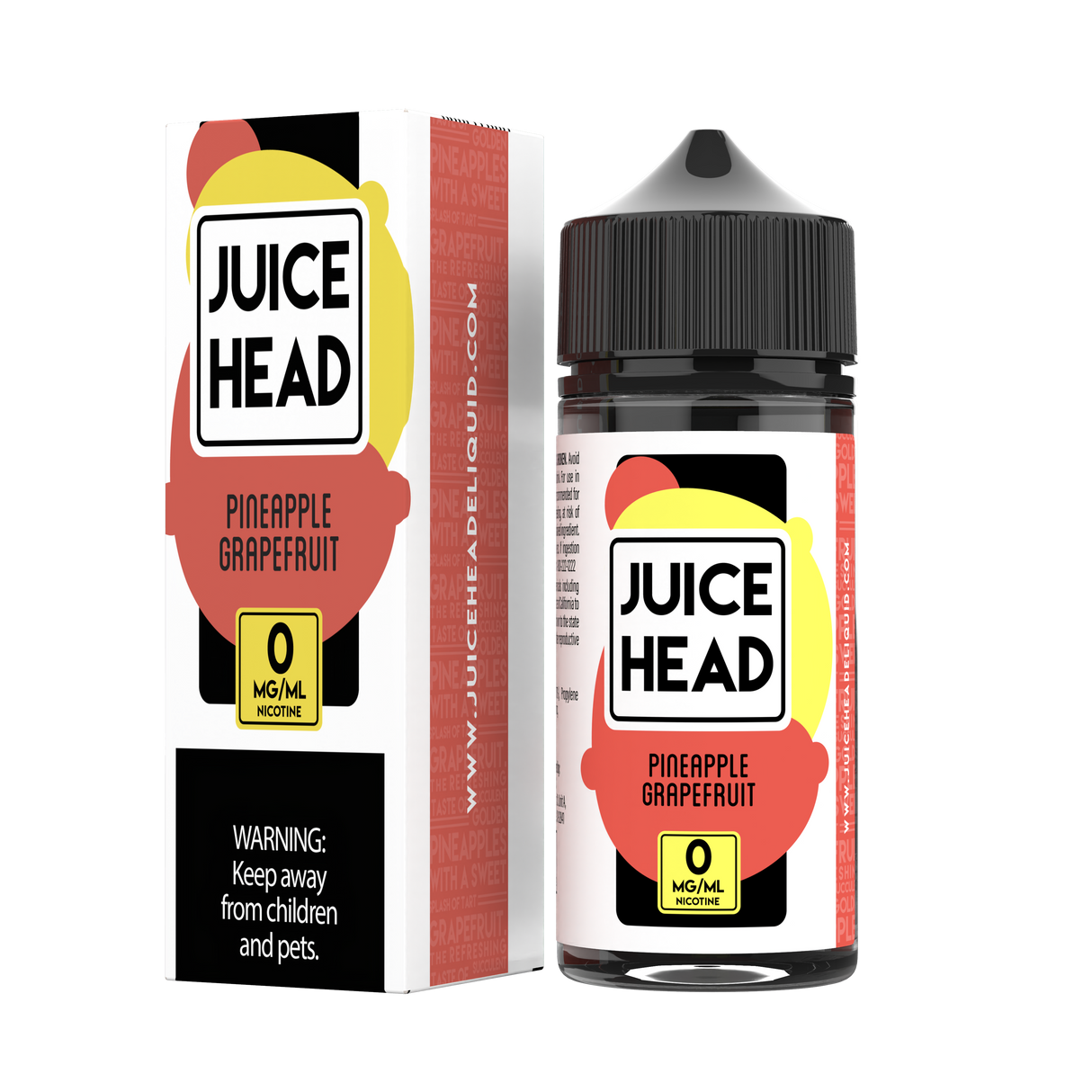 Juice Head Pineapple Grapefruit 100mL e-liquid bottle showcasing tropical pineapple and grapefruit flavor fusion.
