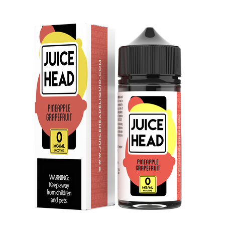 Juice Head Pineapple Grapefruit 100mL e-liquid bottle showcasing tropical pineapple and grapefruit flavor fusion.
