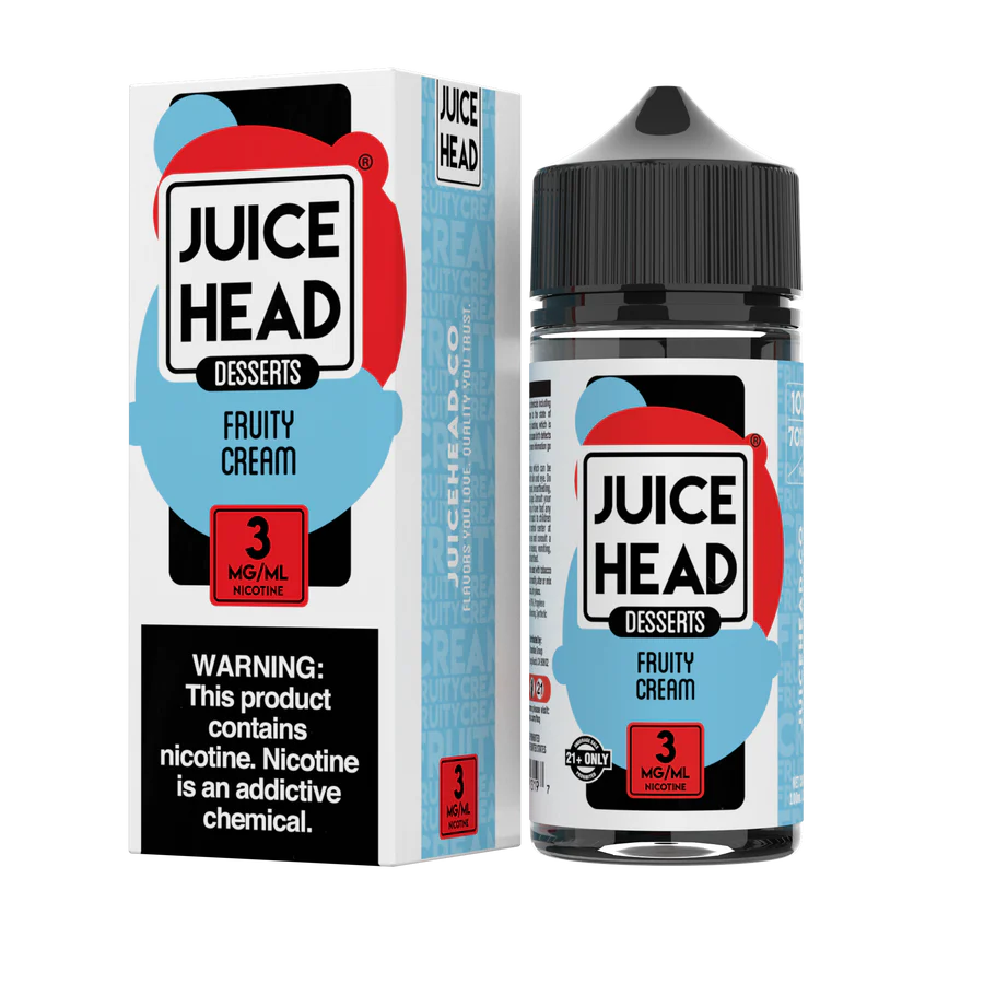 Juice Head Desserts Fruity Cream 100mL E-Liquid – Mixed Berries, Creamy Vanilla, and Key Lime