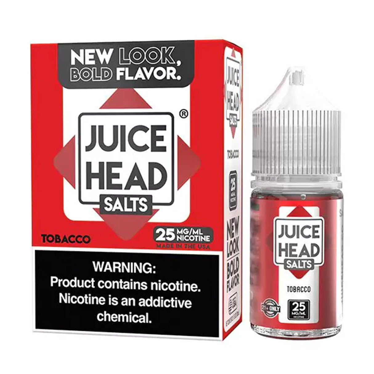 Juice Head Salt Tobacco 30mL – Smooth Classic Tobacco Nic Salt
