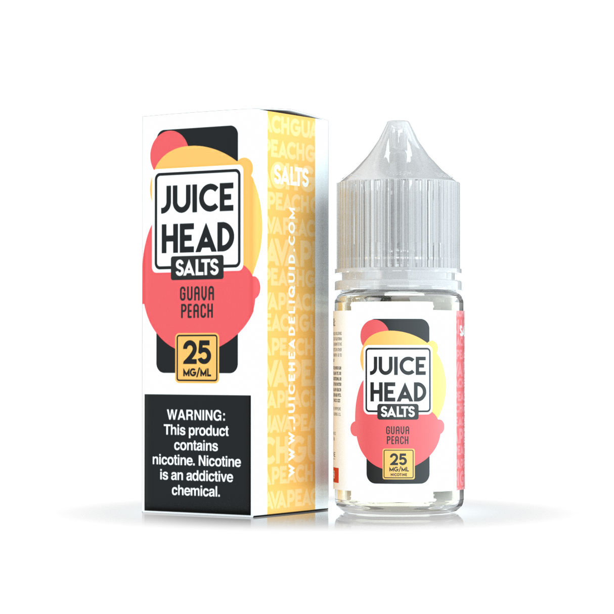Juice Head Salts Guava Peach 30mL E-Liquid Bottle