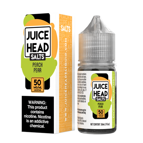 Juice Head Salts Peach Pear 30mL E-Liquid – Ripe Peach and Pear Blend